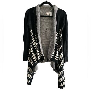Mossimo Boho Drape Open Cardigan Sweater Women’s S/P Southwest Print Cotton